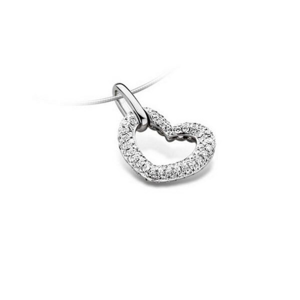 PENDENTIF OR BLANC DIAM