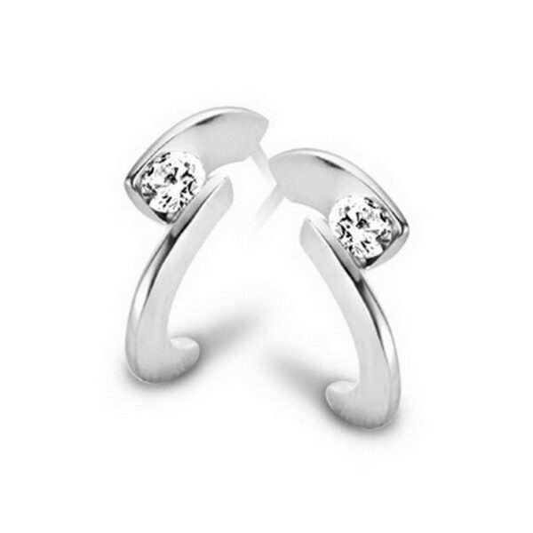 BOUCLES OR BLANC DIAM