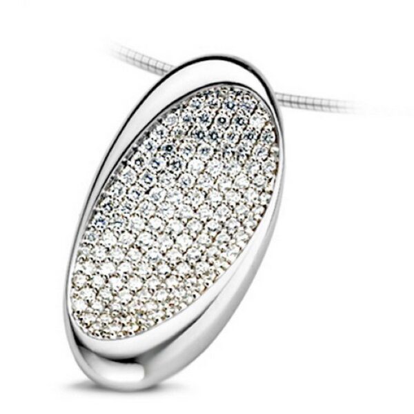 PENDENTIF OR BLANC DIAM