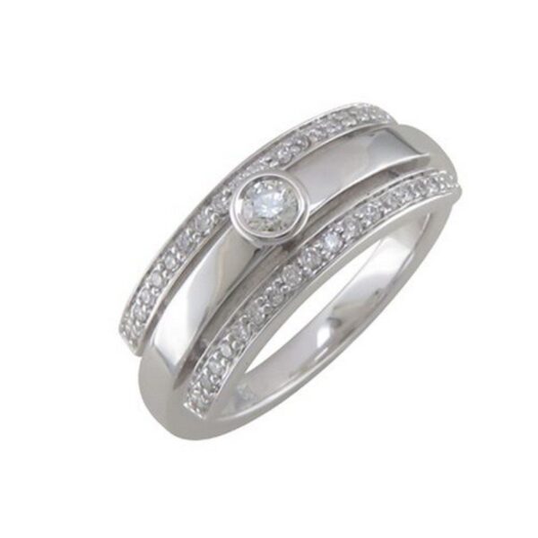BAGUE OR BLANC